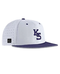 Nike Men's White Kansas State Wildcats On-Field True Performance Baseball Fitted Hat
