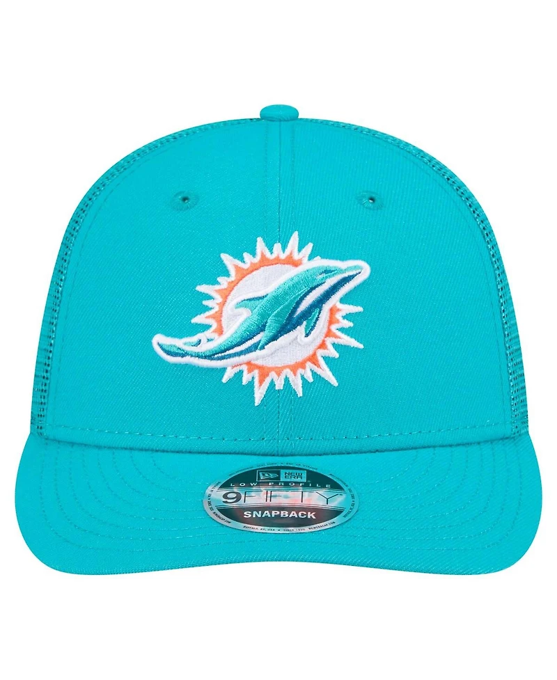 New Era Men's Aqua Miami Dolphins Low Profile 9FIFTY Snapback Hat