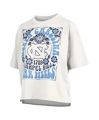 Pressbox Women's White North Carolina Tar Heels Harmony Oversized T-Shirt