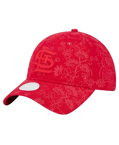 New Era Women's Red St. Louis Cardinals Tonal Floral 9TWENTY Adjustable Hat