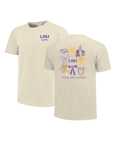 Comfort Colors Women's Natural Lsu Tigers Coquette T-Shirt