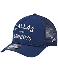 New Era Men's Navy Dallas Cowboys Active Minimalist M-Crown A-Frame 9FORTY Adjustable Hat