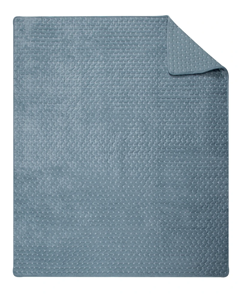 Levtex Velvet Stitch Reversible Quilted Throw, 50" x 60"