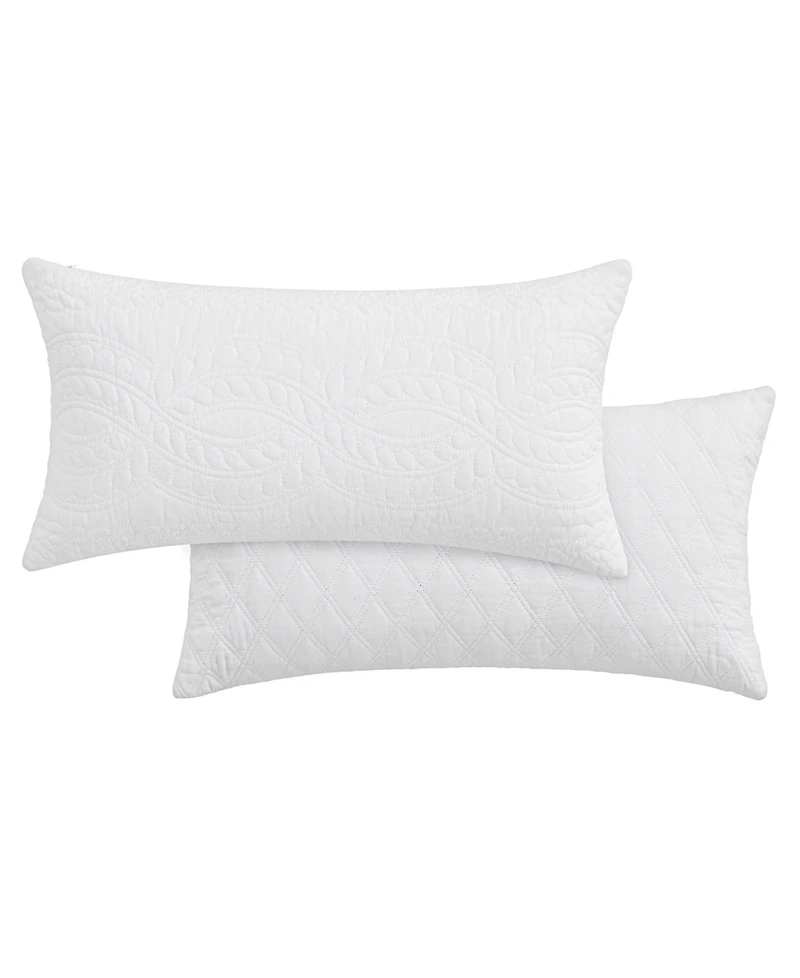 Levtex Ballou Quilted Decorative Pillow Set, 12" x 24"
