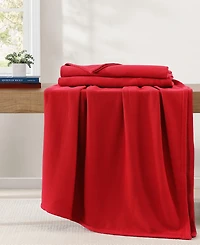 Tommy Hilfiger Solid Cotton Pique Blanket