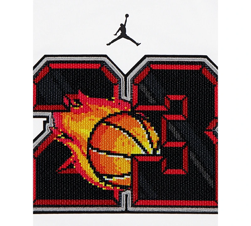 Jordan Big Boys Customized Air Flame Graphic T-Shirt