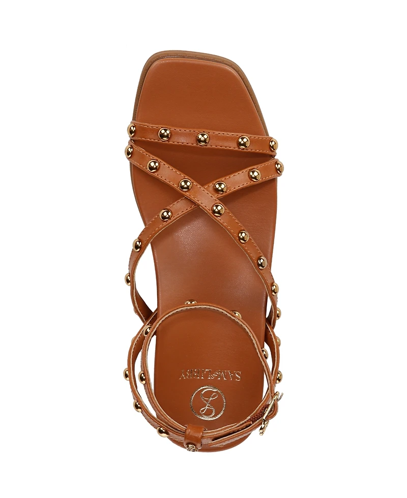 Sam and Libby Women's Brandi Studded Gladiator Flat Sandals