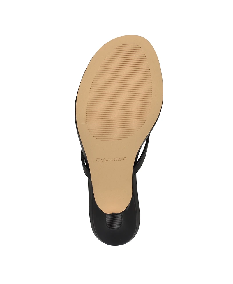 Calvin Klein Women's Opelle Tapered Kitten Heel Sandals