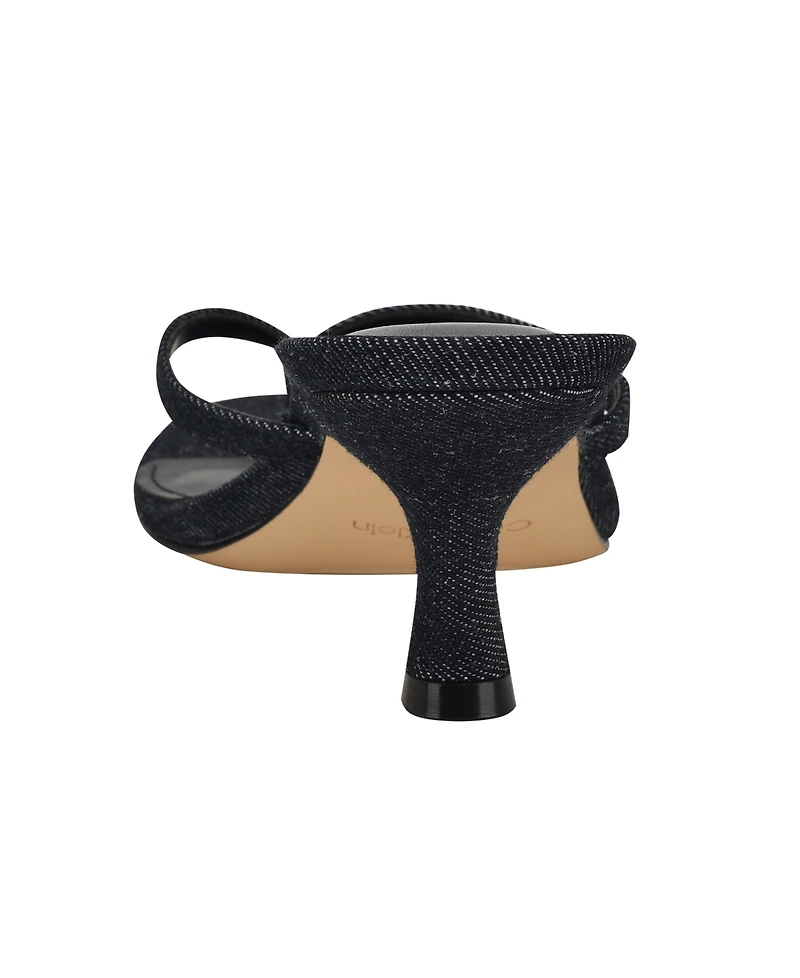 Calvin Klein Women's Opelle Tapered Kitten Heel Sandals