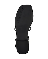 Calvin Klein Women's Sallia Strappy Caged Flat Sandals