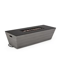 Streamdale Modern Ceramic Fire Pit 50,000 Btu Rectangle with Sleek Design