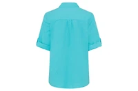 Olsen Women's Rolled Sleeve Tab Shirt