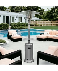 48000 Btu Steel Propane Cylindrical Pole Standing Patio Heater