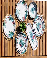 Abode Homewares Desert Succulent 6-Pc. Dinner Plates, Service For 6