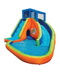 Banzai Falls Inflatable Water Park Kiddie Pool with Slides & Cannons (2 Pack)
