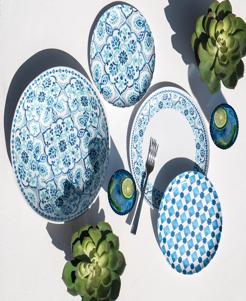 Abode Homewares Palazzo Tiles 6-Pc. Dinner Plates, Service For 6
