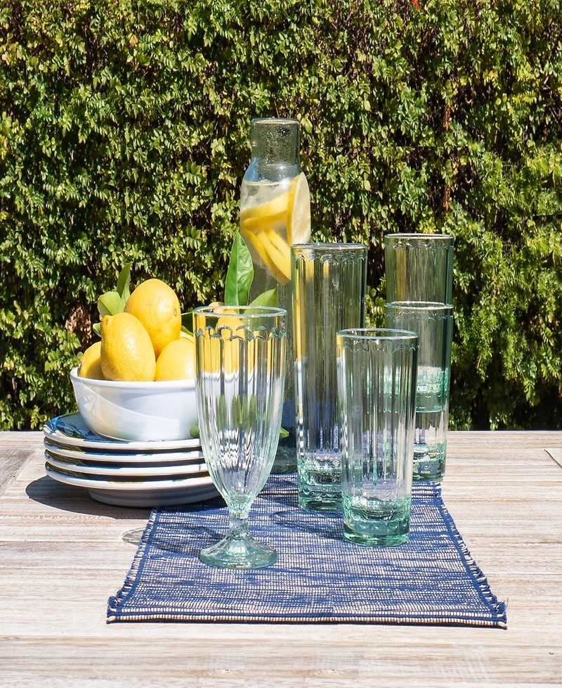 Abode Homewares Panel Goblet Glasses, Set of 6