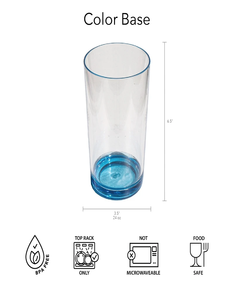 Abode Homewares Fine Ribbed Double Old Fashioned Glasses, Set of 6