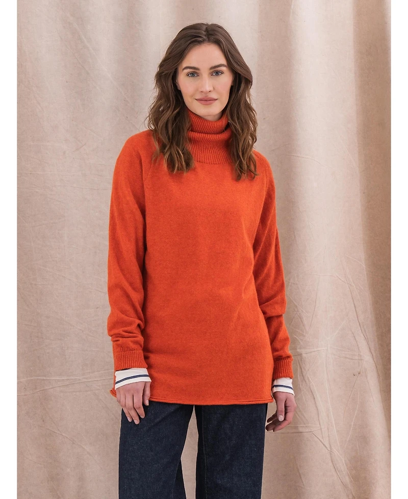 Celtic & Co. Women's Geelong Wool Slouch Turtleneck Sweater