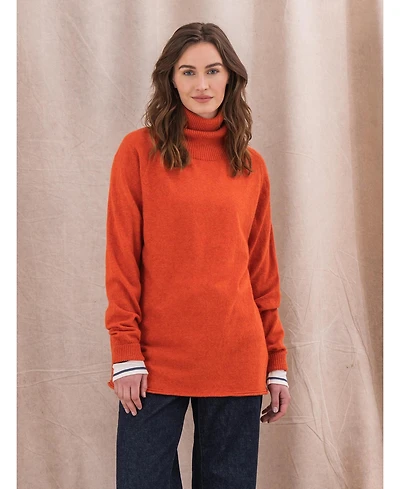 Celtic & Co. Women's Geelong Wool Slouch Turtleneck Sweater