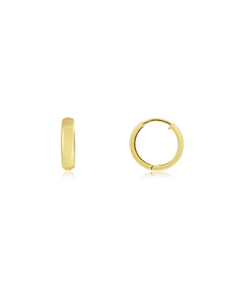 The Lovery Gold Huggie Hoop Earrings 14K Gold 15 x 3 millimeters