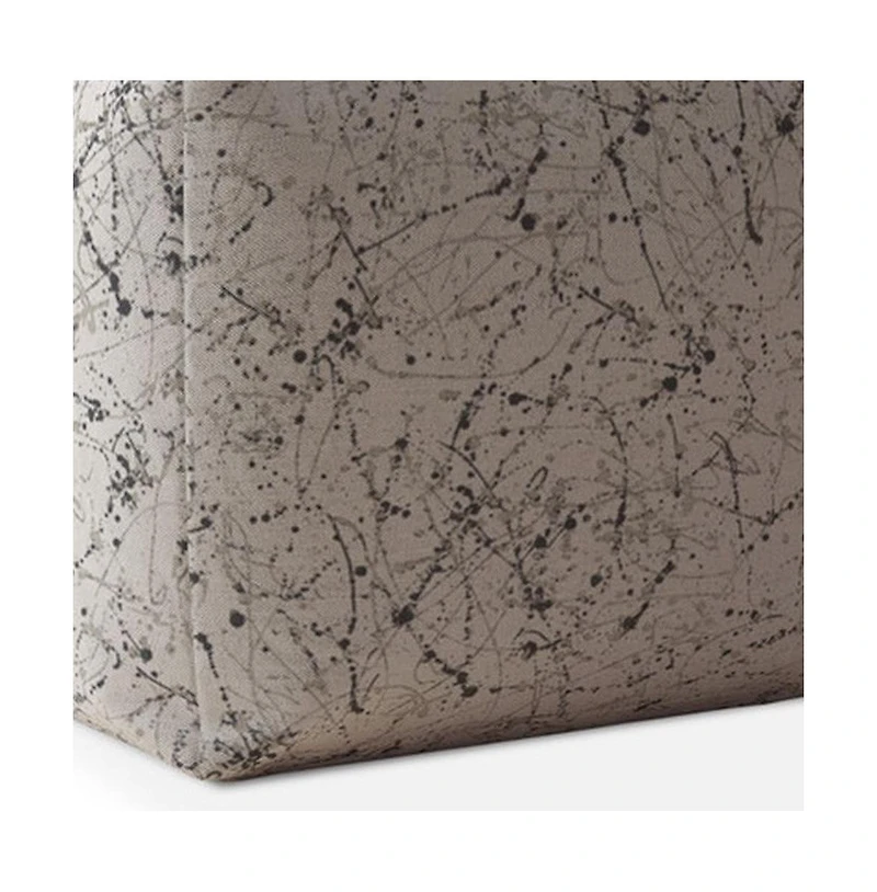 Cotton Abstract Pouf Cover for Living Room and Bedroom Decor