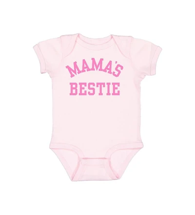 Sweet Wink Baby Girls Mama's Bestie Bubblegum Short Sleeve Bodysuit