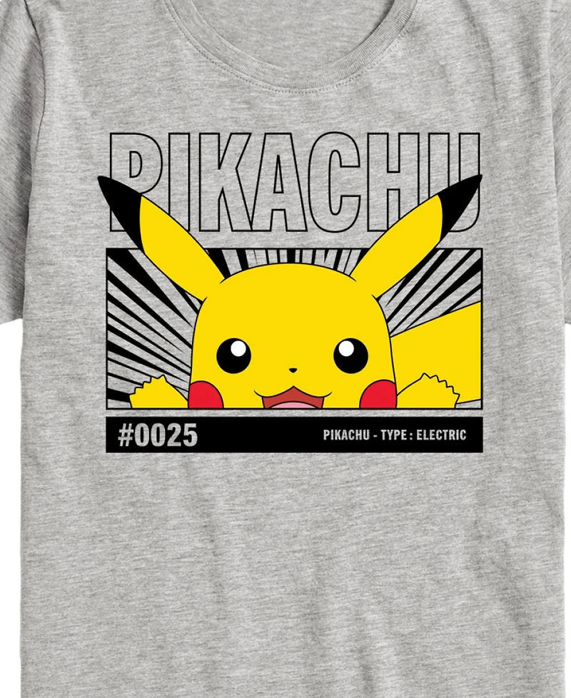 Pokemon Big Boys Pikachu Graphic T-Shirt