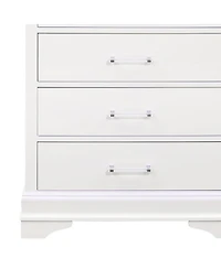 Solid Wood Five-Drawer Chest with Led Lighting for Bedroom Storage