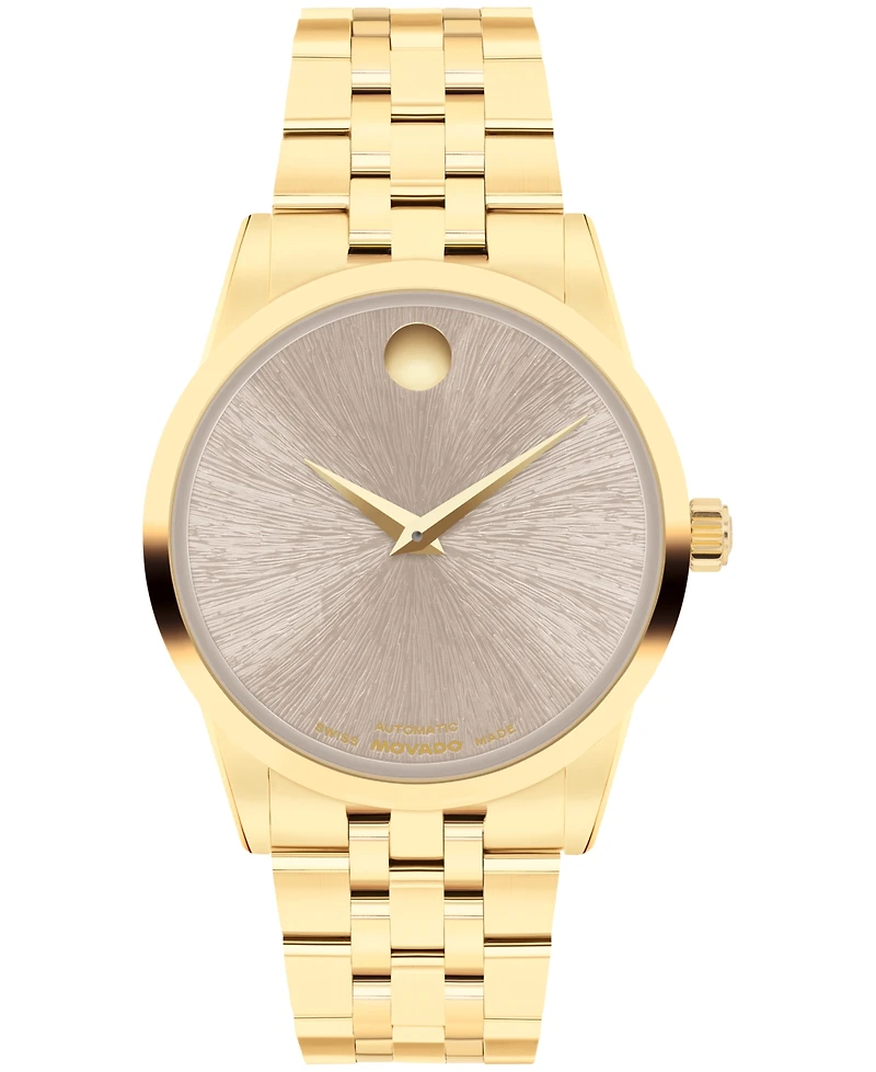 Movado Women's Museum Classic Swiss Automatic Yellow Pvd Watch, 33mm