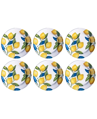 Abode Homewares Lemon Orchard 6-Pc. Dinner Plates, Service For 6