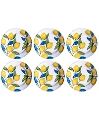 Abode Homewares Lemon Orchard 6-Pc. Dinner Plates, Service For 6