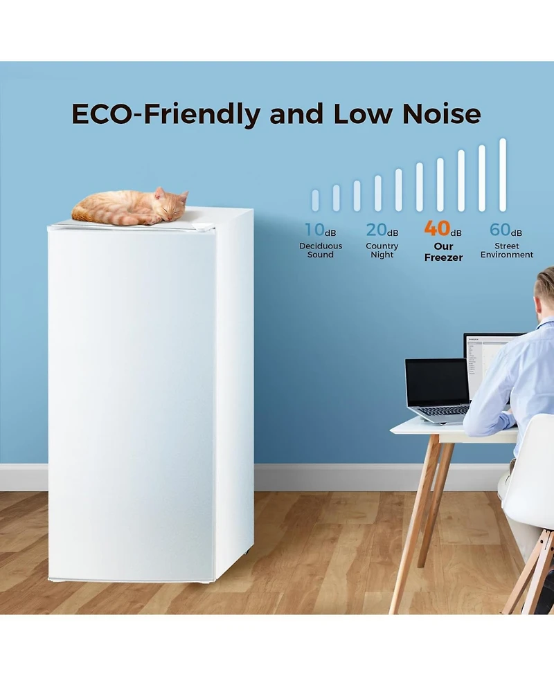 Zafro Upright Freezer, 6.0 Cu.ft Deep Freezer with Reversible Single Door,Removable Shelves, Small Stand Up Freezer with Adjustable Thermostat for Hom