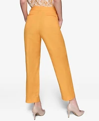 Karl Lagerfeld Paris Women's Pleat-Front Straight-Leg Ankle Pants