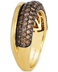 Le Vian Chocolatier Chocolate Diamond Pave & Polished Band (1-1/4 ct. t.w.) in 14k Gold