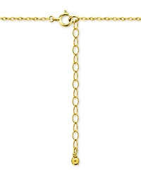 Giani Bernini Cubic Zirconia Double Heart Necklace (1/4 ct. t.w.) Sterling Silver, 16" + 2" extender