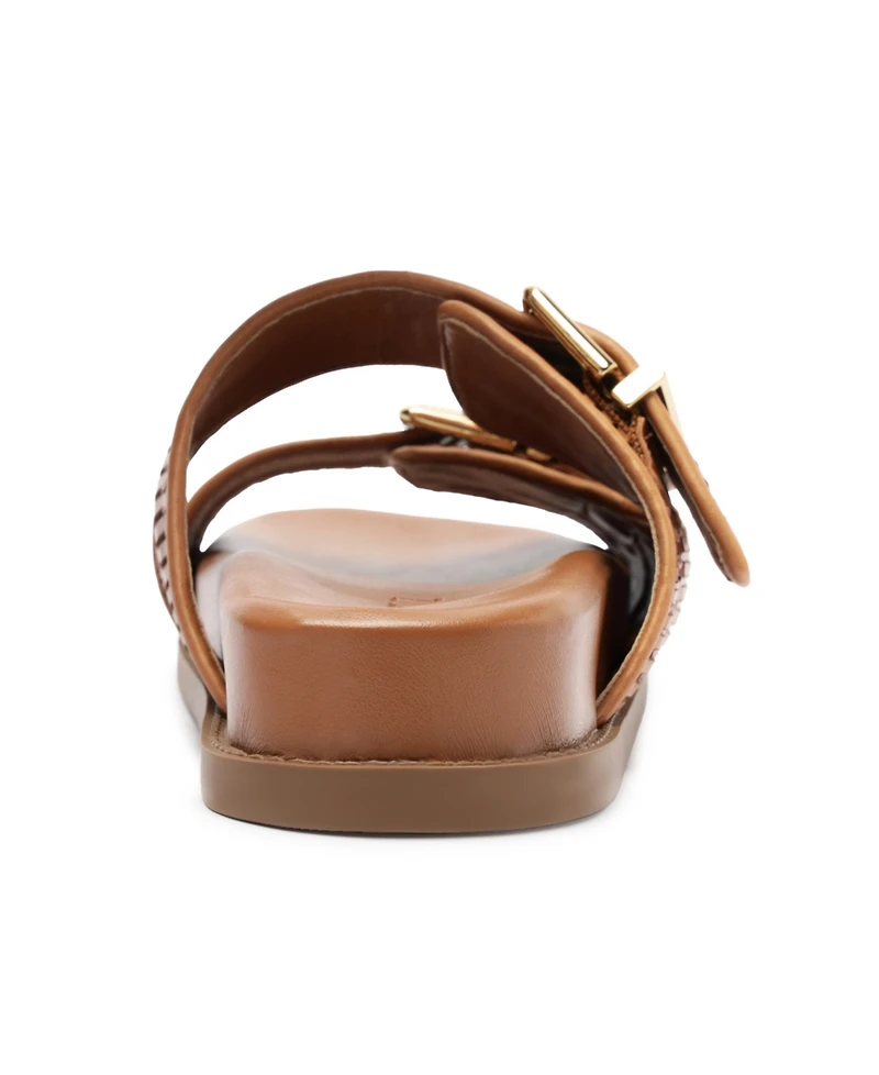 Schutz Women's Naomi Round Toe Flat Sandals