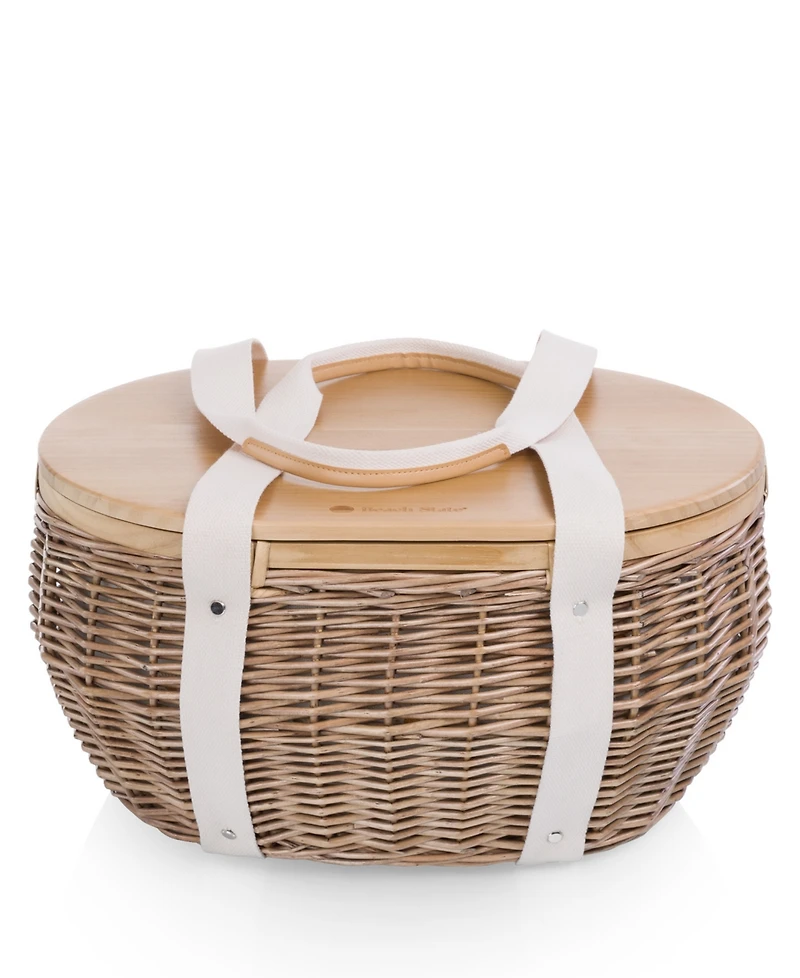 Picnic Time Castaway Insulated Cooler Picnic Basket, 17.5"x 13"