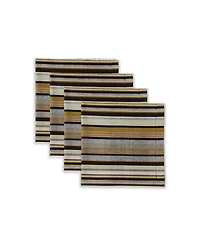 Tableau Ashland Strip Set of 4 Napkins, 8.25" x 8.25"