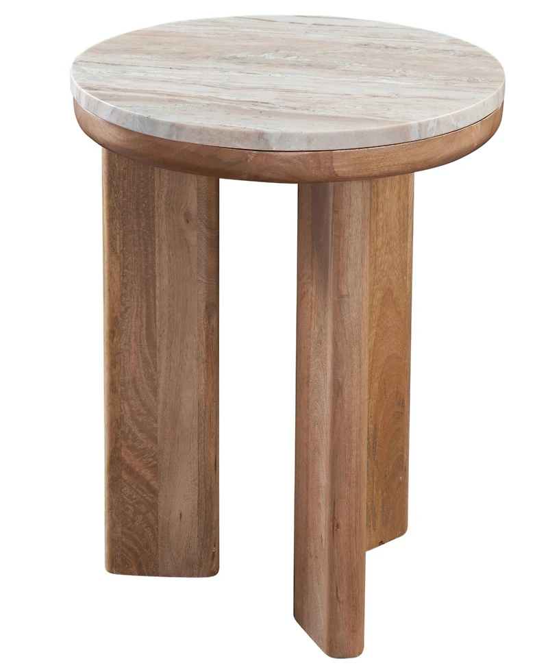 Sidney 22" Round Toronto Marble Top End Table
