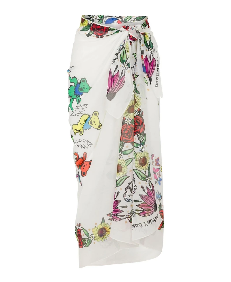 Grateful Dead Floral Large Scarf