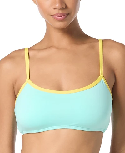 Kate Spade Women's Contrast-Trim Bralette Bikini Top, Exclusively at Macy's