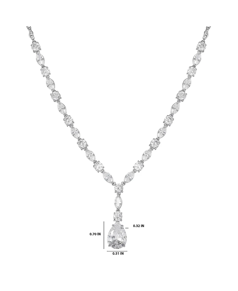 Jessica Simpson Crystal Drop Pendant Necklace