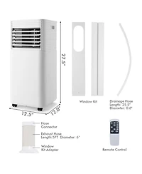 Gymax 3 in 1 Portable Air Conditioner Air Cooler Ac Unit 8000BTU Ashrae 230 sq.ft