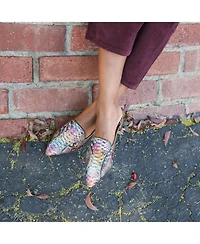 Alterre Women's Painted Snake Twiggy Customizable Pointed Loafer Slides