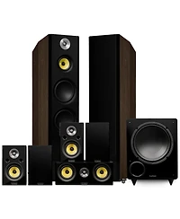 Fluance Signature HiFi Surround Sound Home Theater 7.1 Speaker System including 3-Way Floorstanding Towers, Center Channel, Surrounds and Rear Surroun