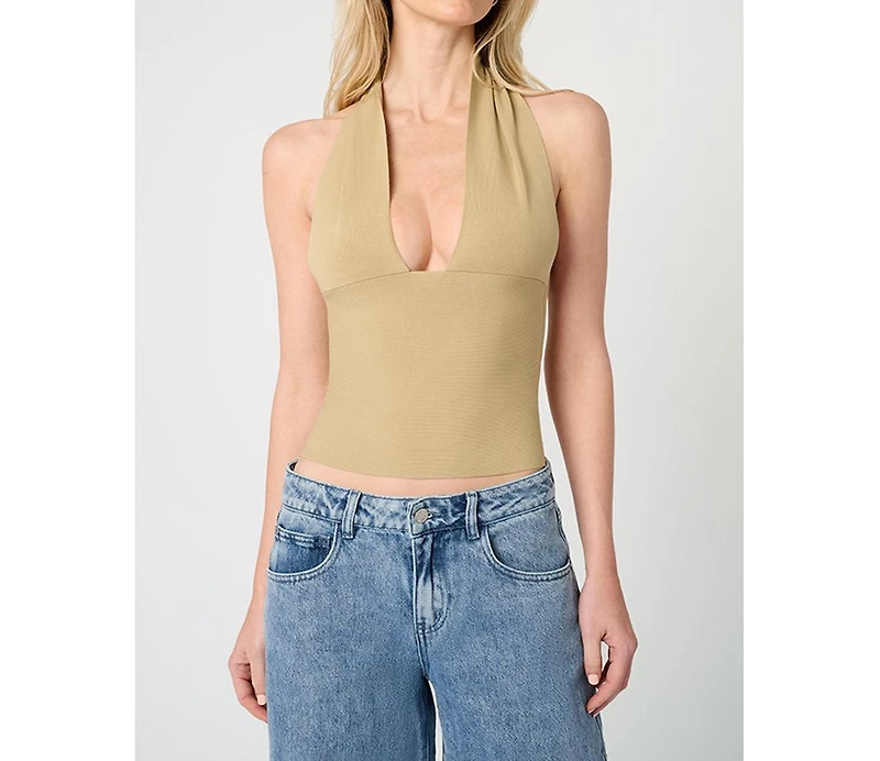 WeWoreWhat Women's Knit Halter Top