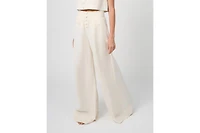 WeWoreWhat Women's Button Front Palazzo Pant
