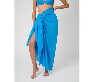 WeWoreWhat Women's Raw Edge Maxi Sarong