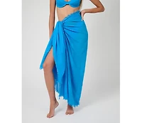 WeWoreWhat Women's Raw Edge Maxi Sarong